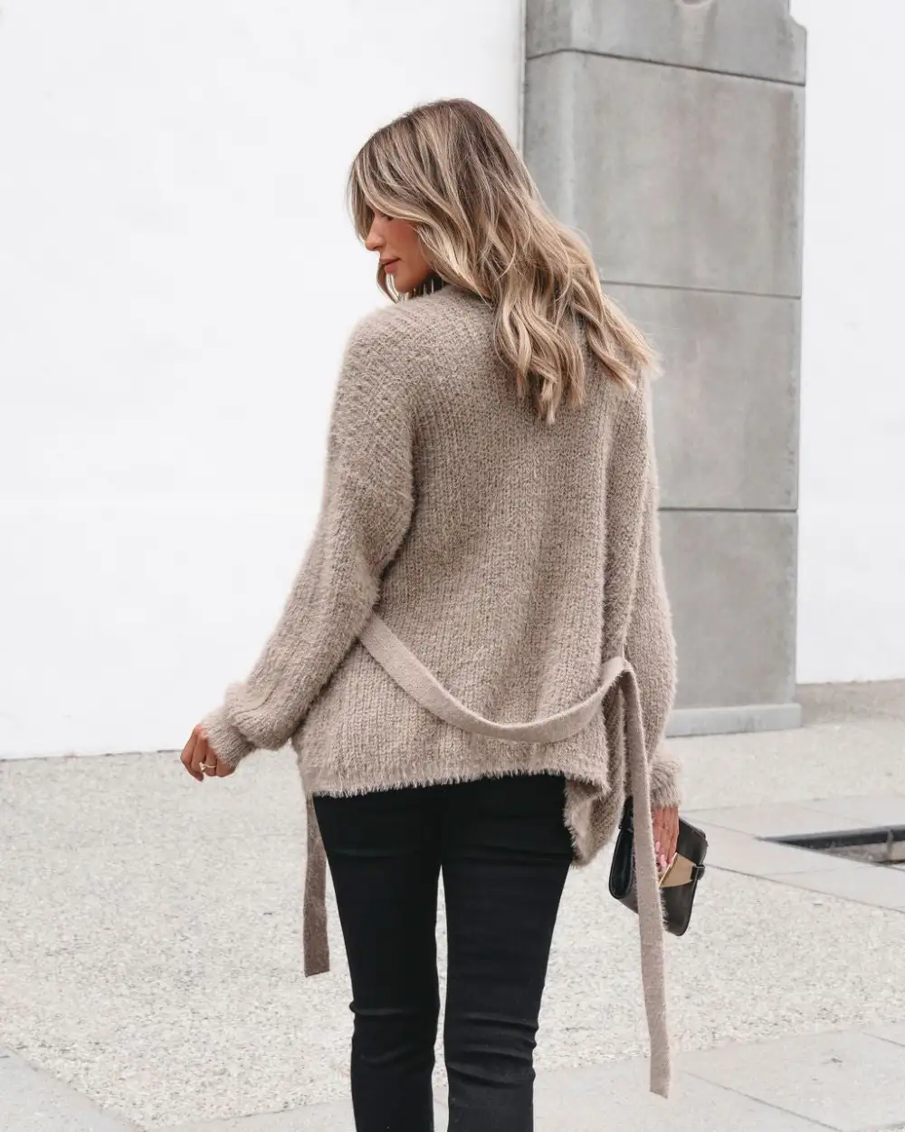 Muse By Magnolia Fuzzy Taupe Cardigan