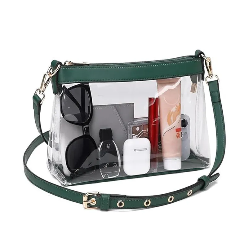PVC transparent bag, European and American cross-border simple small square bag