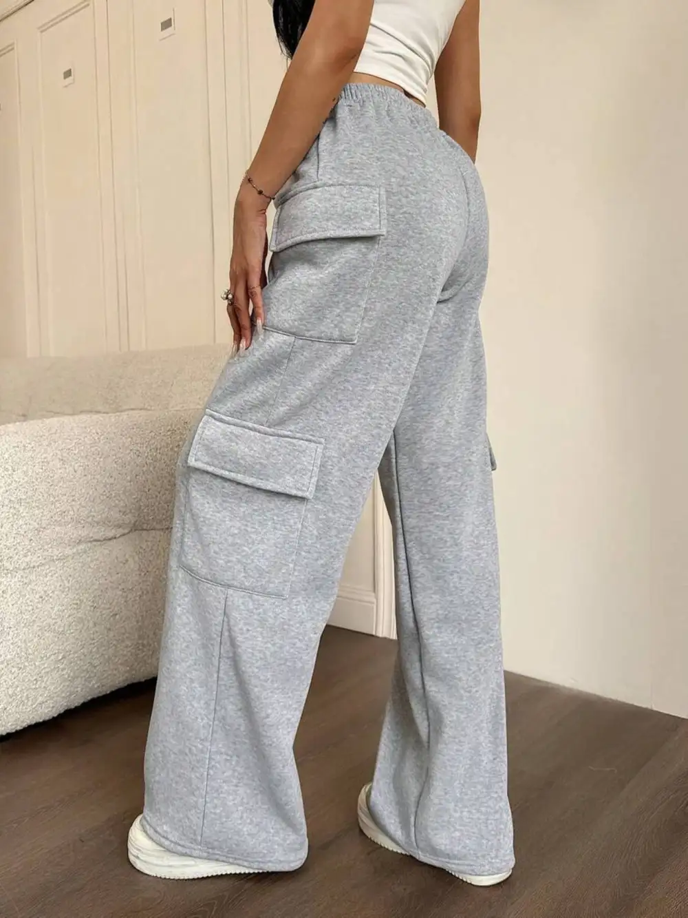 Casual Drawstring Loose Fit Pants