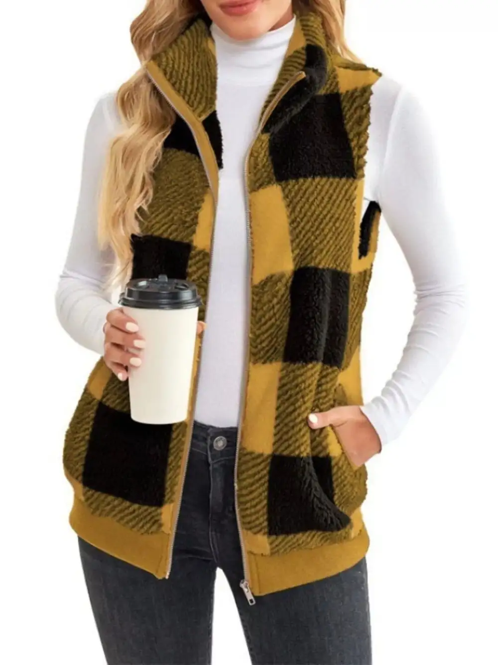 Full Size Color Block Zip