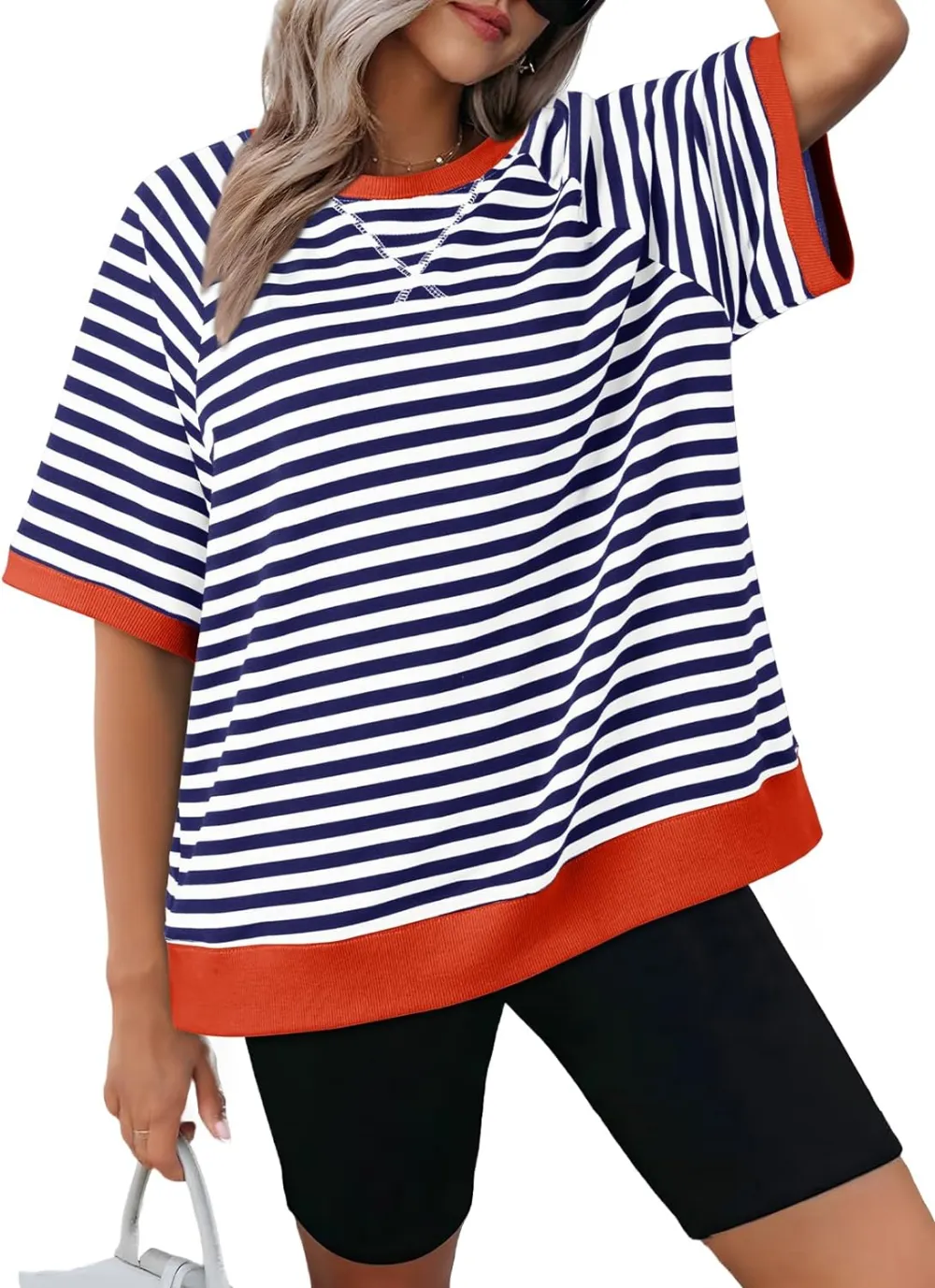 Women's Oversized Striped T Shirts (Buy 2 Free Shipping)