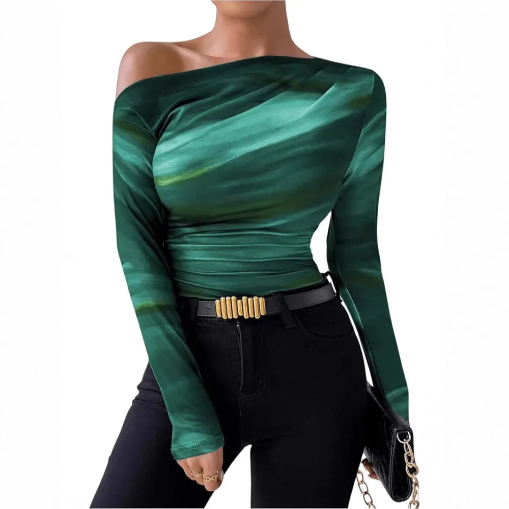 Slim Fit Printed Long Sleeve Top