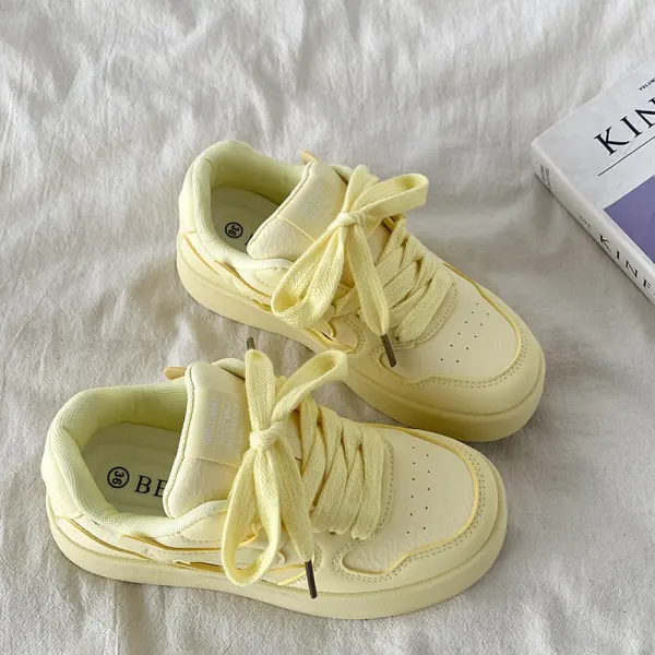 Self Made Skater Sneakers In Yellow
