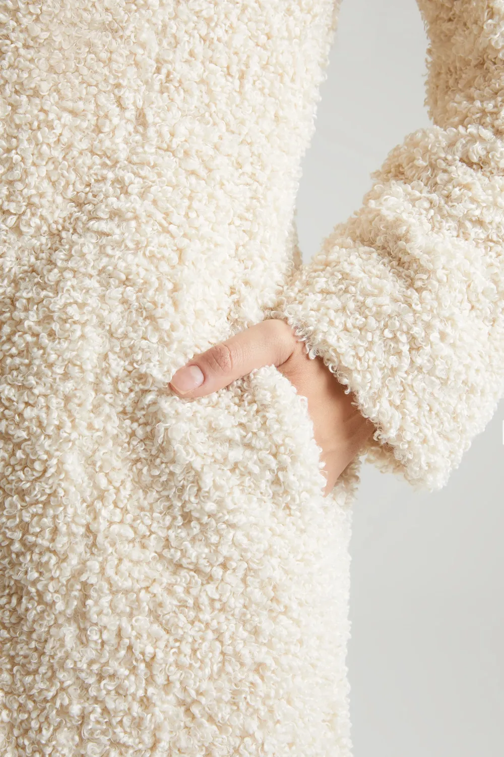 Constant Temperature Lambskin Long Warm Coat