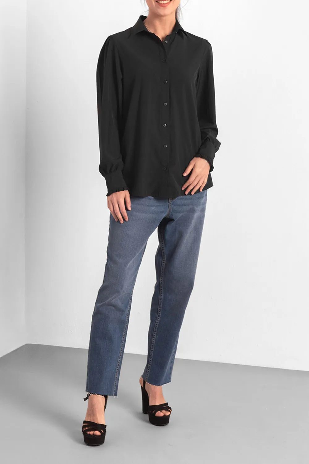 Soft Skin-Friendly Ladies Black Shirt