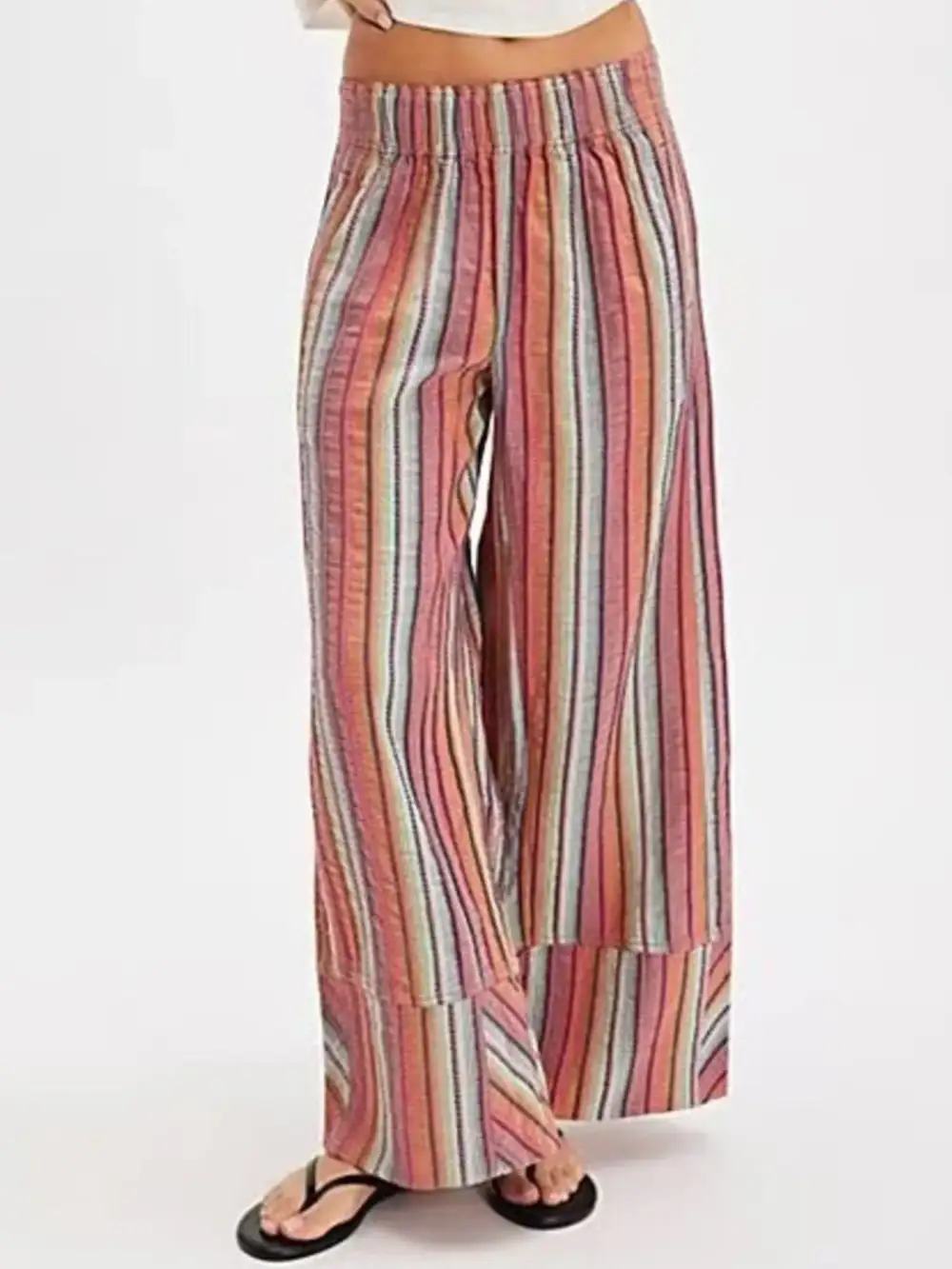 Everyday Striped Wide Leg Pants