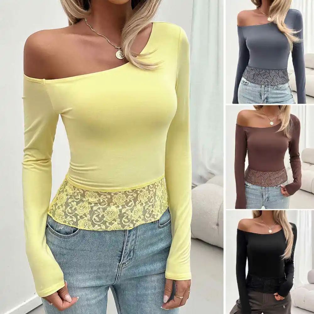 Premium Lace Patchwork Fitted Top