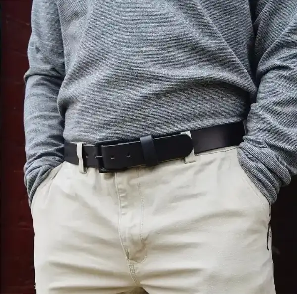 100% Handmade Full-Grain Buffalo Leather Belt – Built to Last