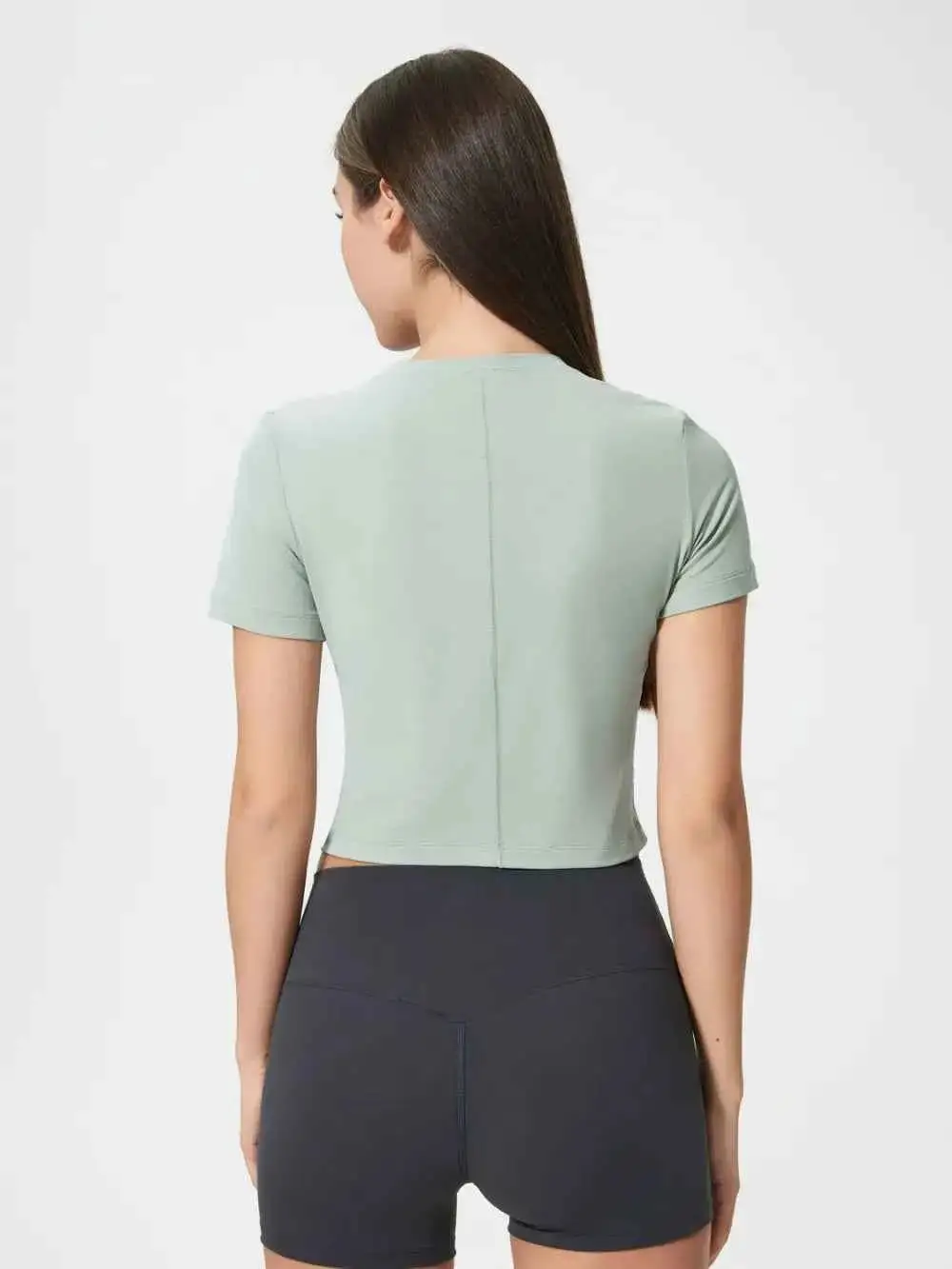 Modern Round Neck Short Sleeve Active T-Shirt