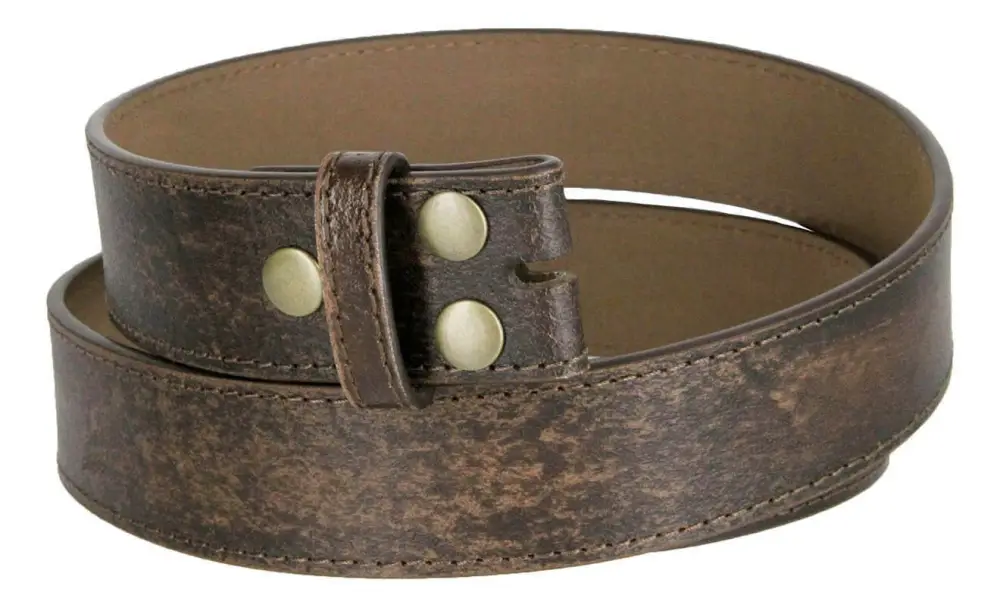 Textured Leather Belt Strap