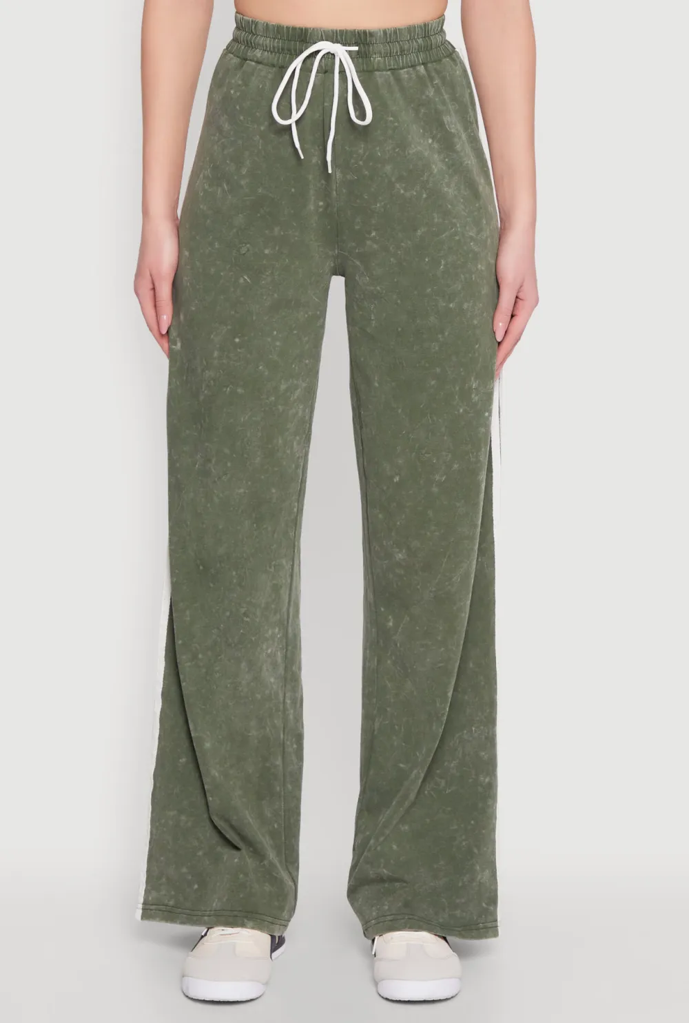 Drawstring Striped Pants