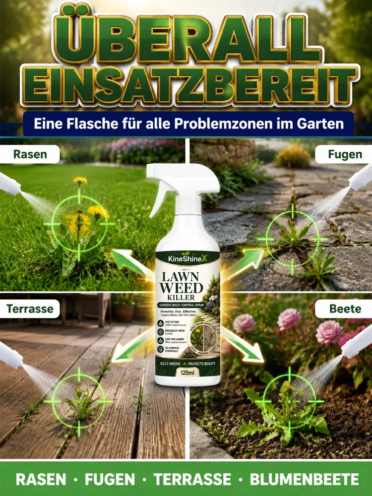 Unkrautvernichter für Gartenrasen Spray