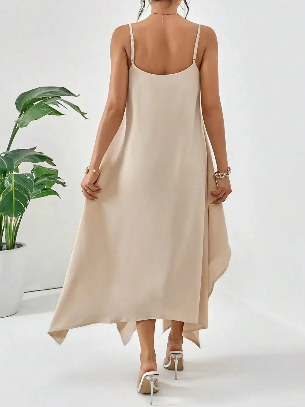 Scoop Neck Cami Midi Dress
