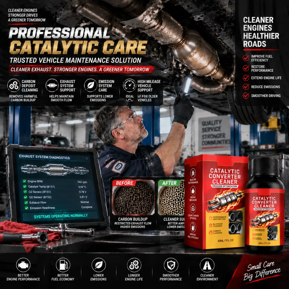 🔥 Stop Overpaying At The Pump🚗Restore Lost MPG & Protect Your Engine With A Professional Catalytic Converter Cleaner-8JX3