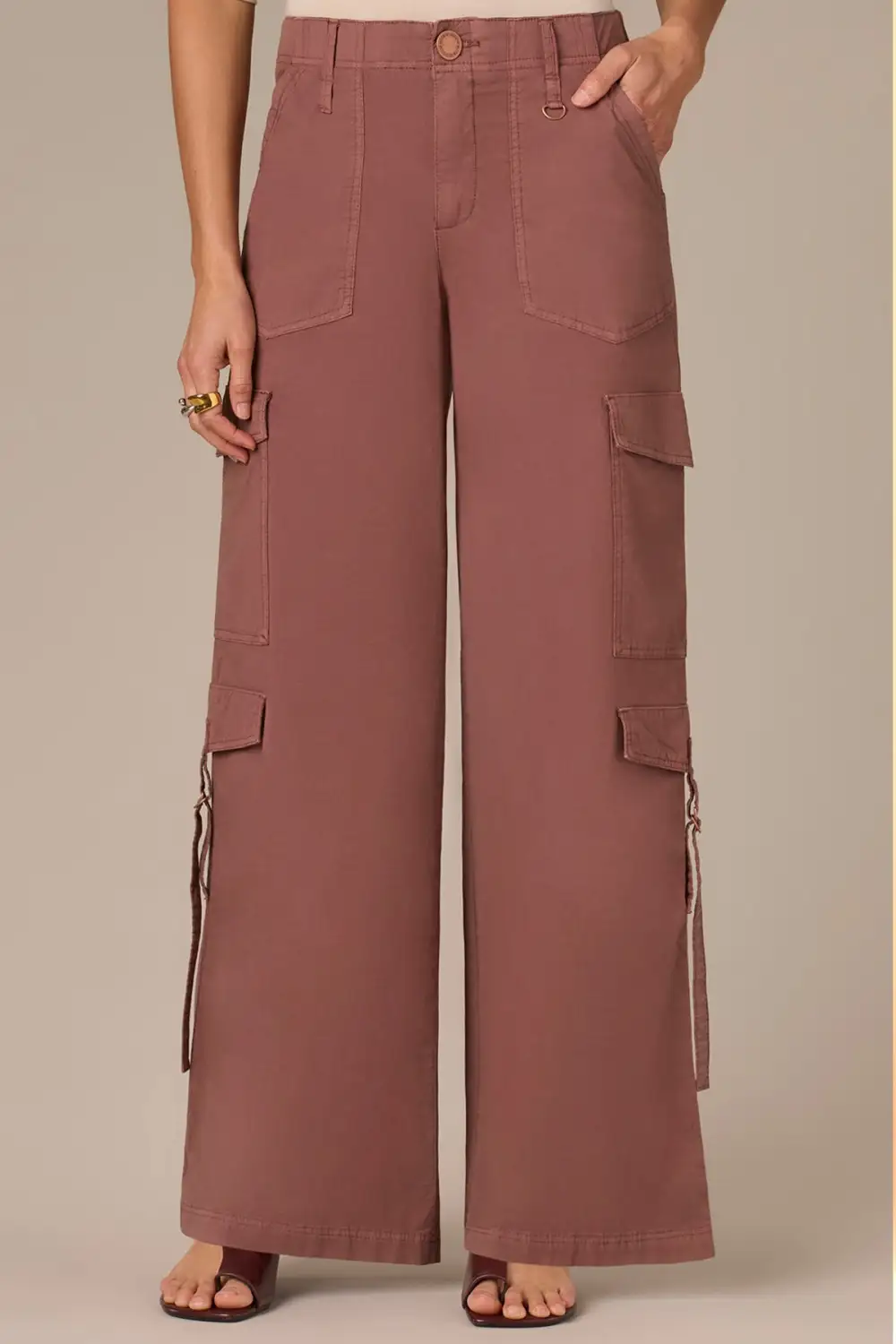  Double Patch Pocket Wide Leg Utility Pants
