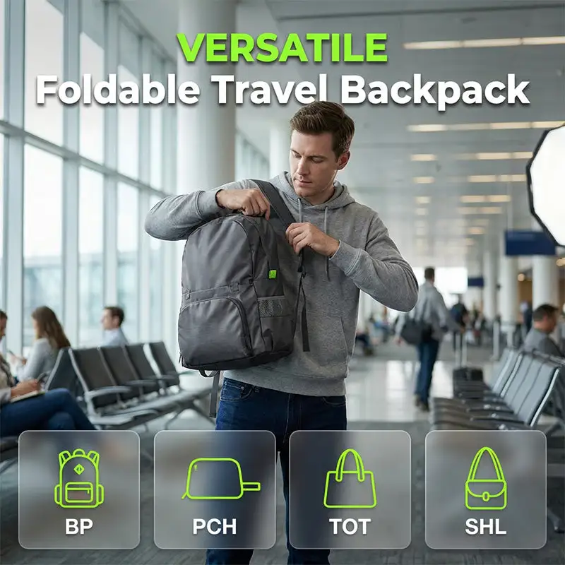 🔥 The First 50 Customers Enjoy A 50% Discount 🔥 Foldable Multifunctional Backpack/Handbag (Three In One Travel Bag)