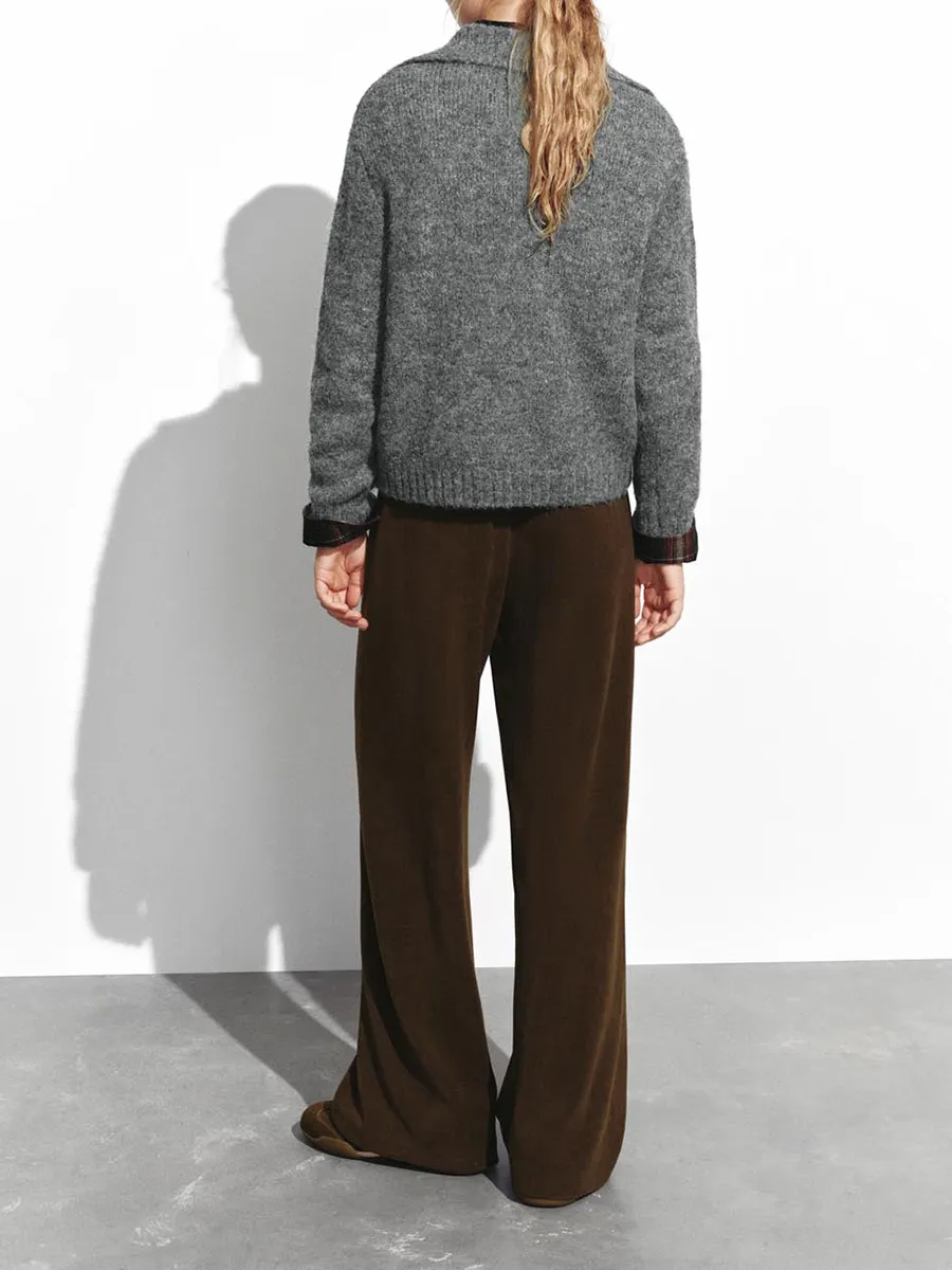 A Loose V-Neck Casual Sweater For Women