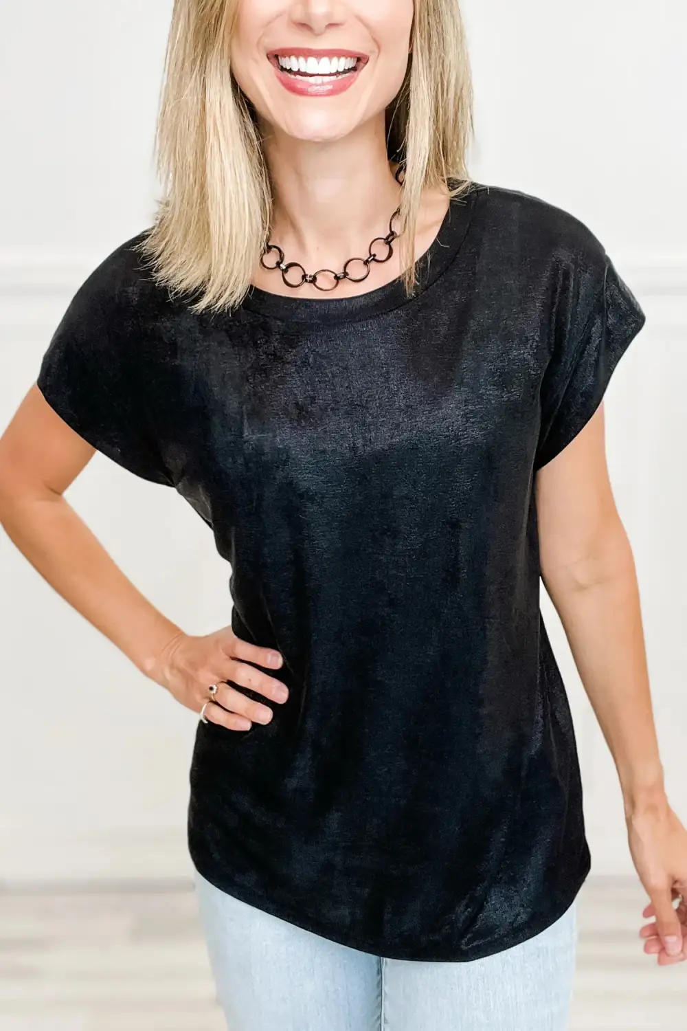 Airy V Neck Tunic Top