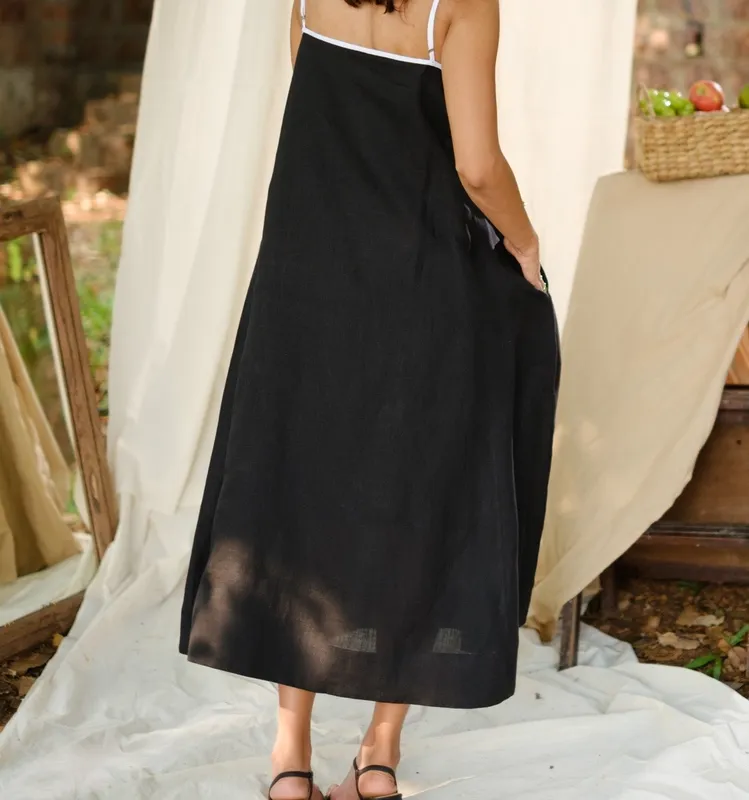Linen Flowy Maxi Dress