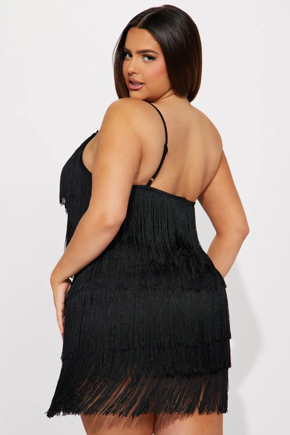 Dance for You Fringe Mini Dress - Black