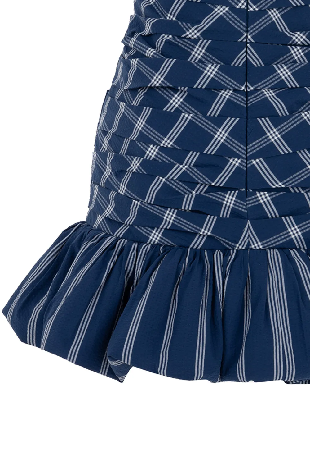 Strapless Mini Dress-Navy Blue