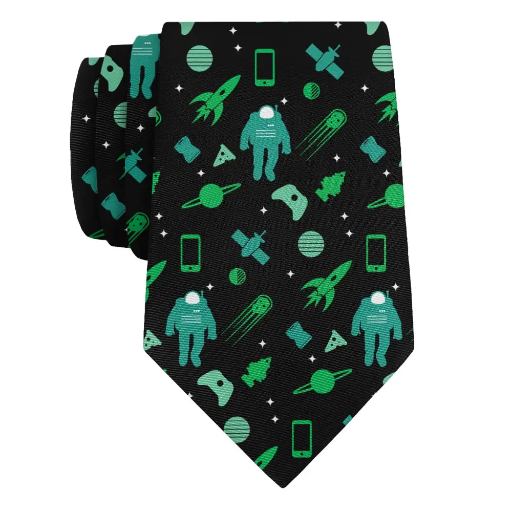 Refined Space Accent Necktie