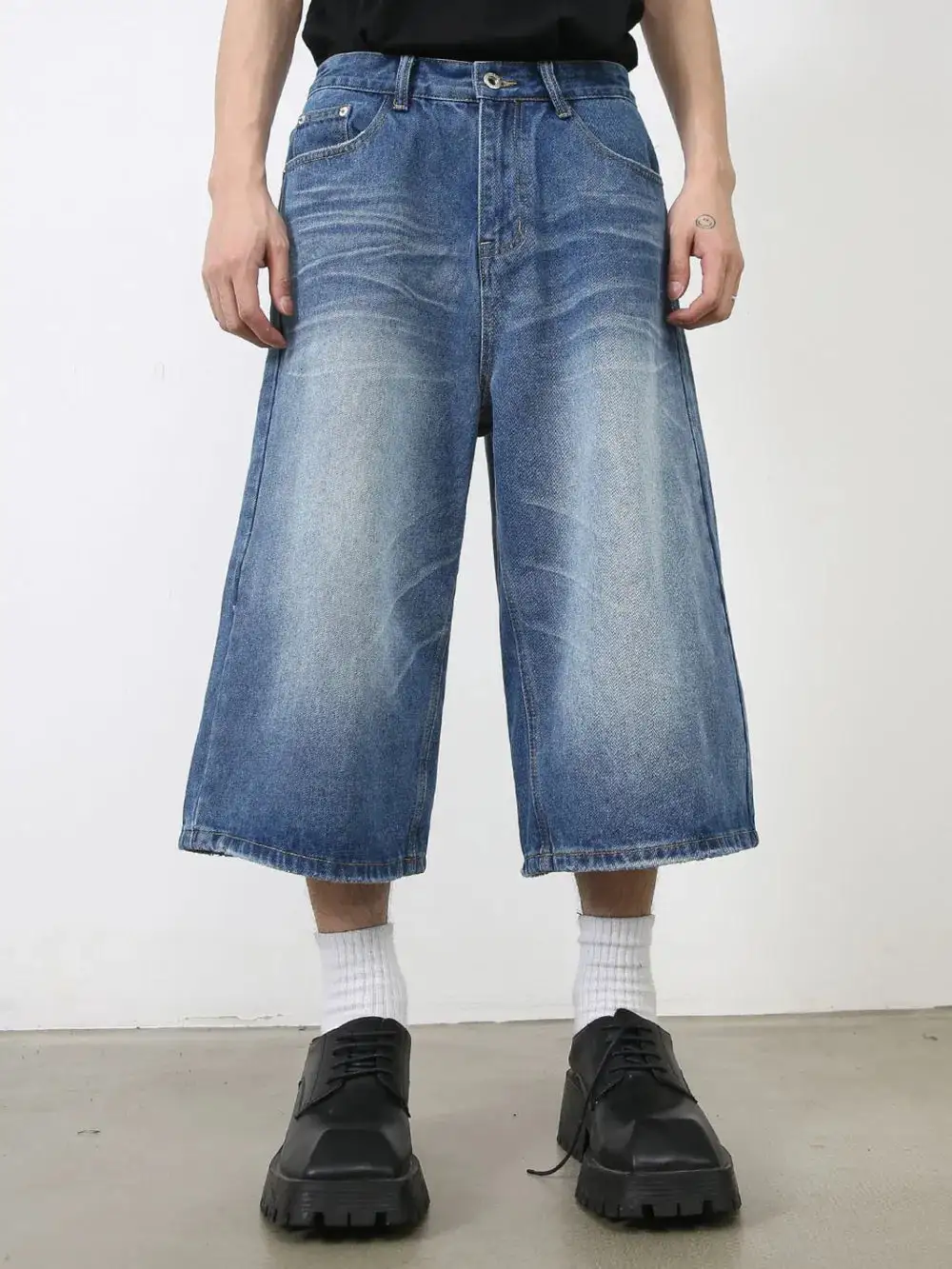 Minimal Cotton Blend Casual Shorts