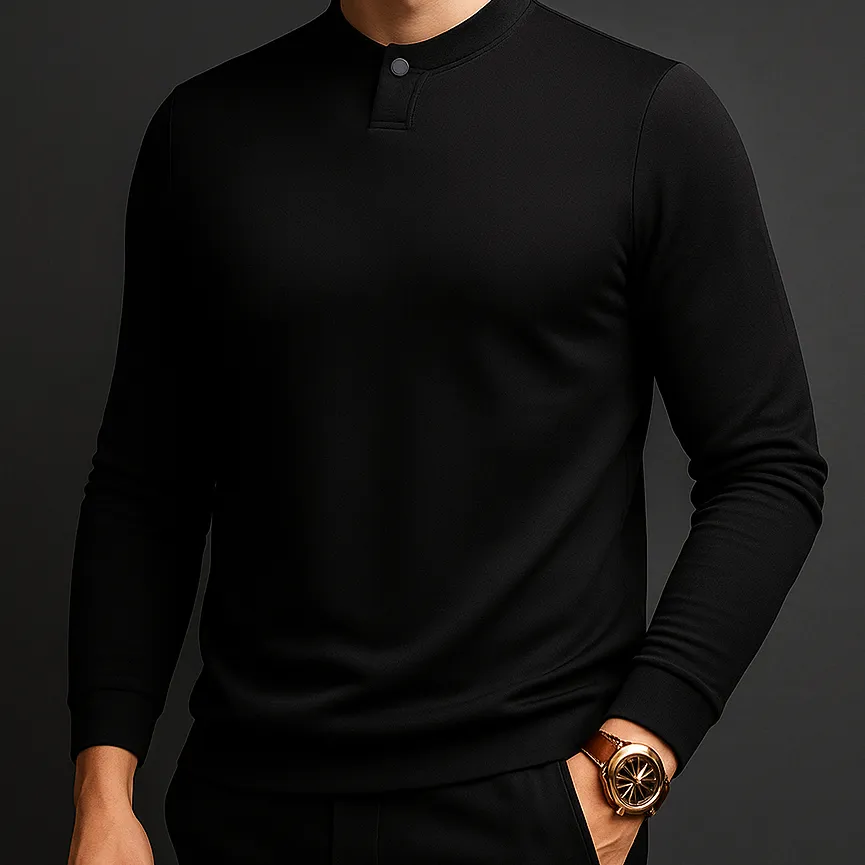 Stretch Crewneck Knit Sweater