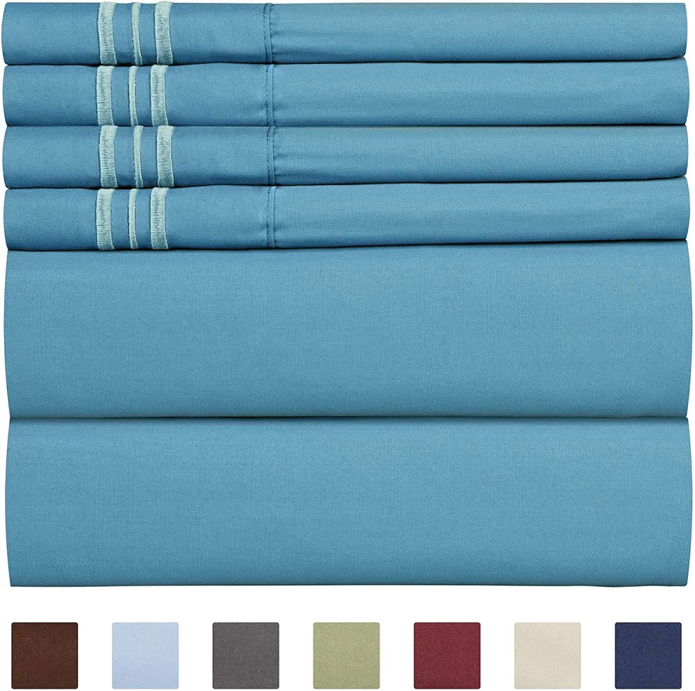 4/6 Piece Bed Sheets Set- Extra Soft - Deep Pockets - Easy Fit - Breathable /Cooling - Wrinkle Free