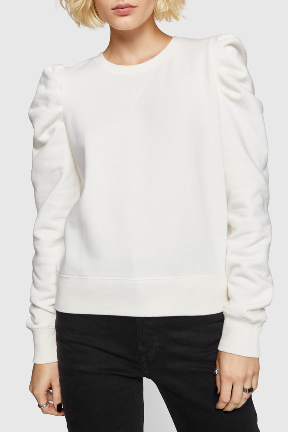 Women'S White No Printing Hoodie