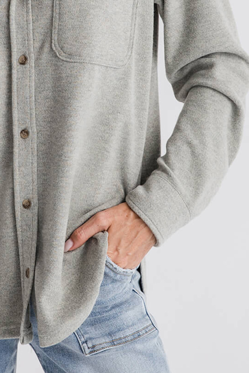 Thread and Supply Lewis Shirt - heather oatmeal