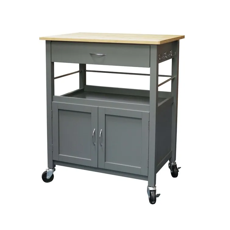 Carlijn Solid Wood Kitchen Cart