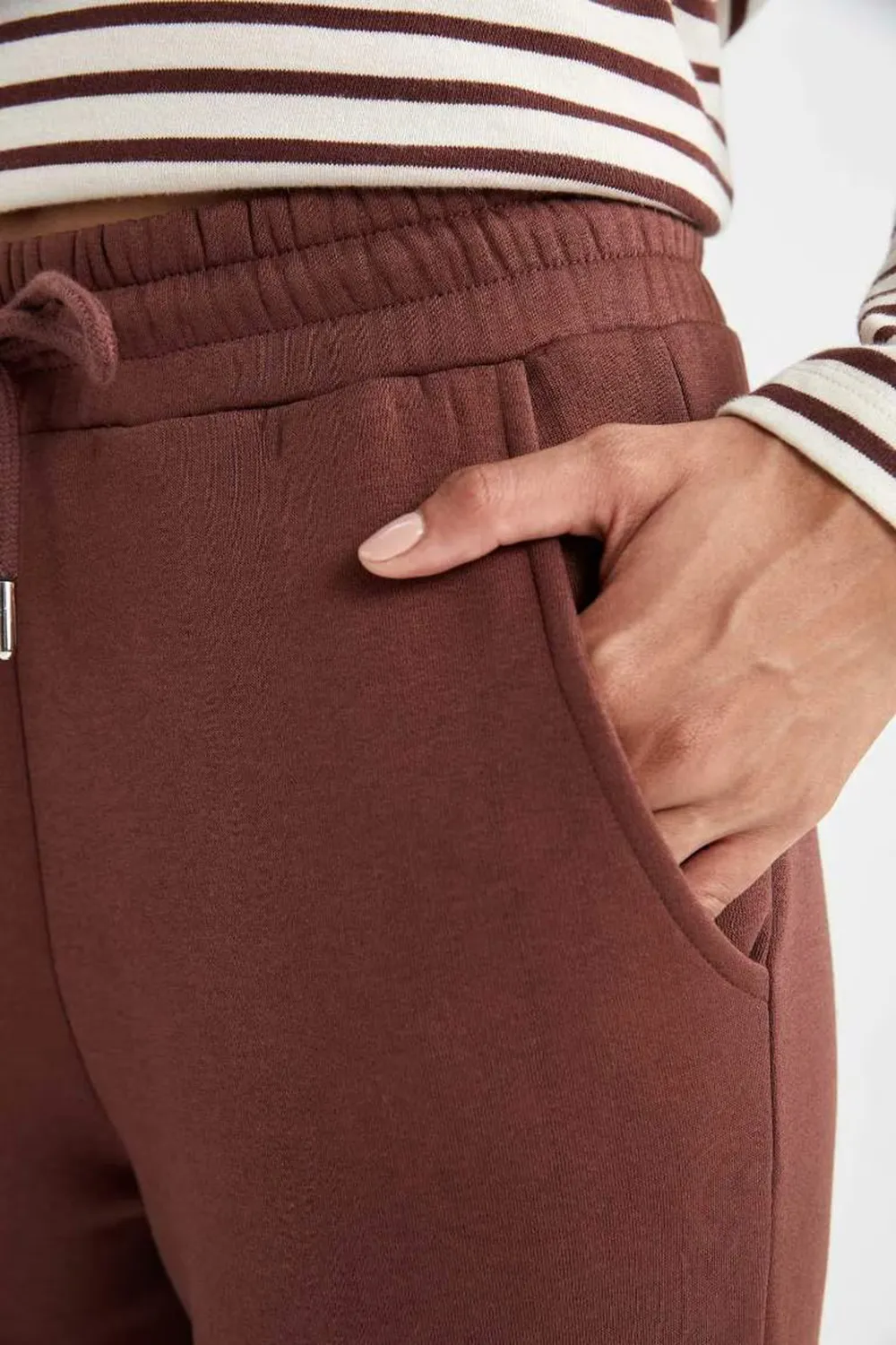 Jogger With Pockets Thick Sweatshirt Fabric Trousers
