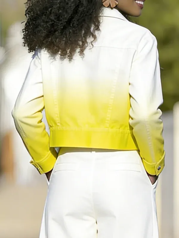 Cropped Zip Front Jacket