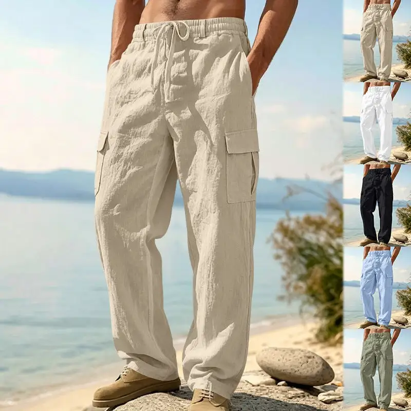 Men's Relaxed-fit Beach Cargo Pants Pocket