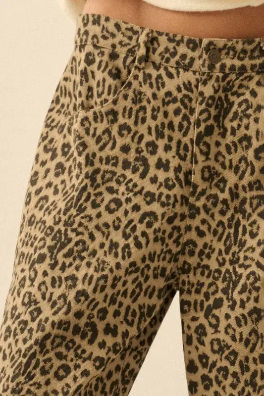 Leopard Print Relaxed Pants