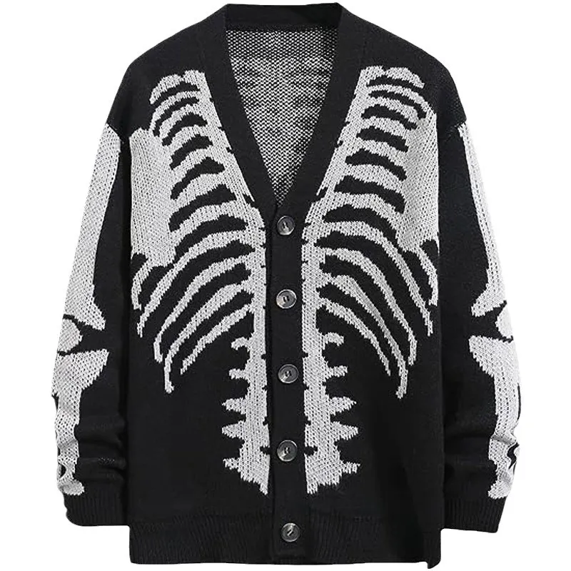 Jacquard Halloween Knit Cardigan Unisex