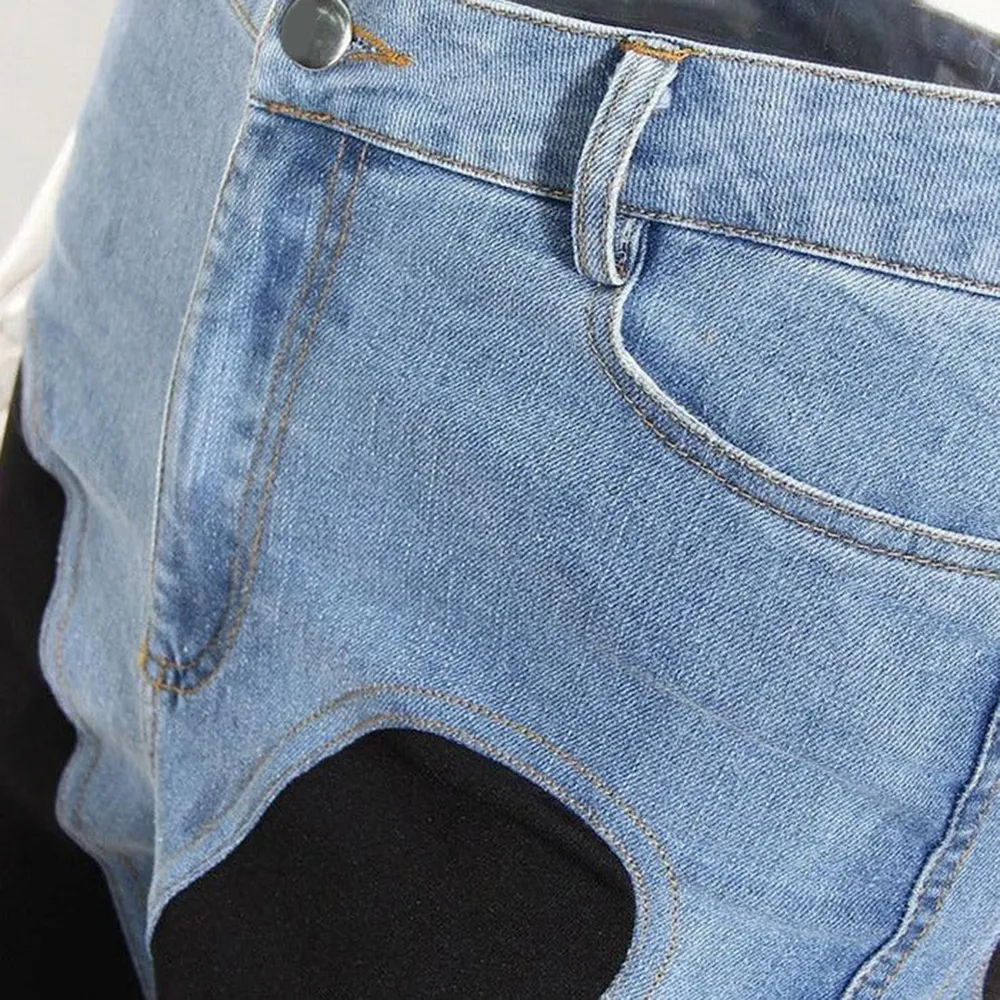 Girl Two-Tone High Waist Jeans