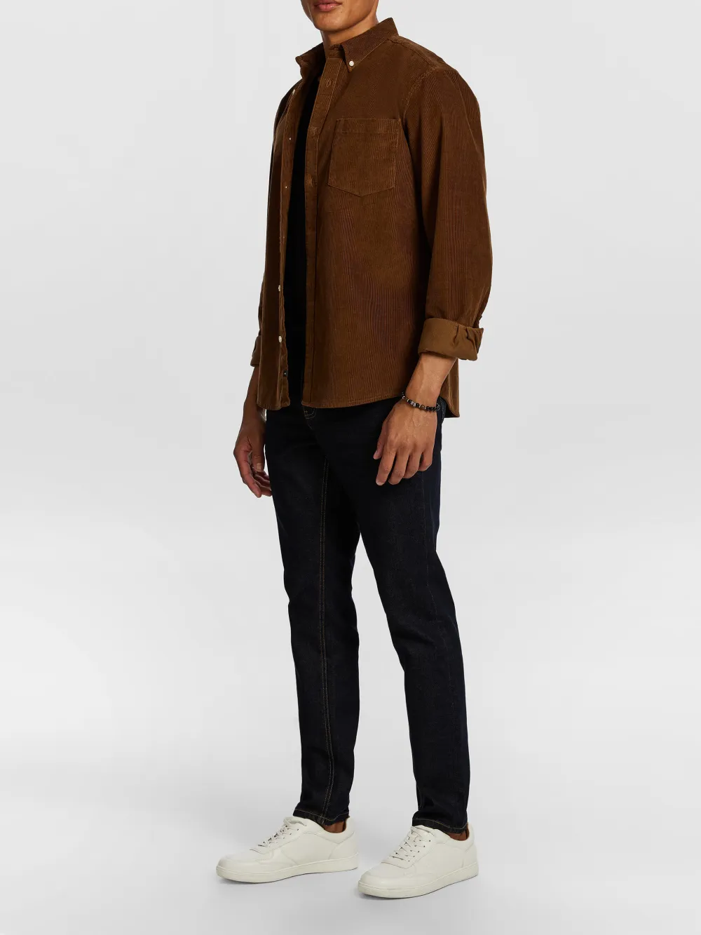 Brown Corduroy Long Sleeve Shirt