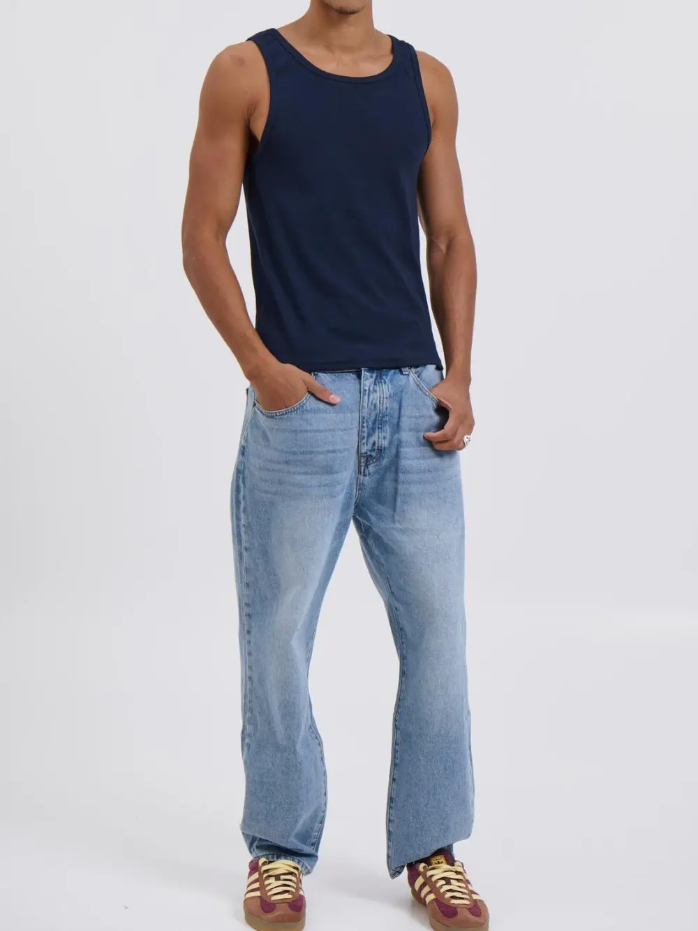 Simple And Soft Daily Calssic Blue Denim