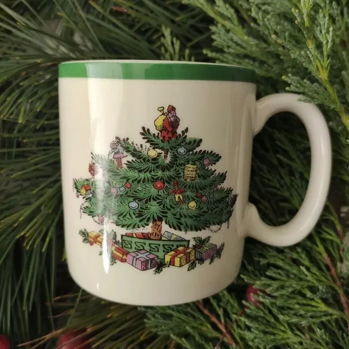 12 Piece Christmas Tree Ceramic Tableware Coffee Set