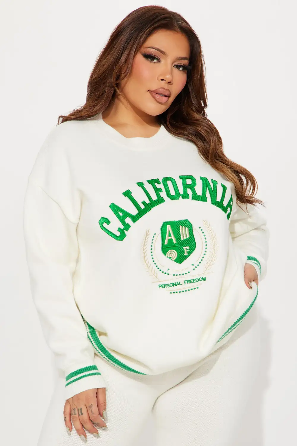 California Coast Sweater Legging Set - Ivory/combo