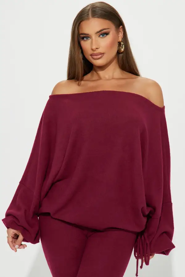 Comfy Mood Legging Set - Burgundy
