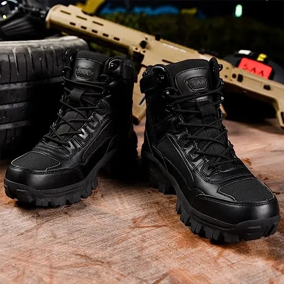 Men's Combat Boots Orthopedic Support Hiking Boots Waterproof Puncture-Resistant Work Boots