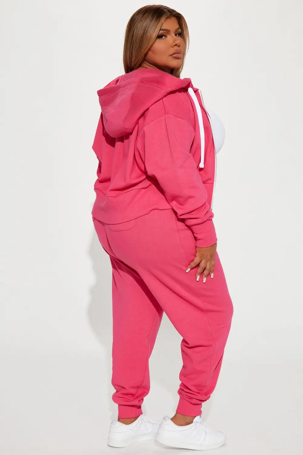 Chill Mode Hoodie And Jogger Set - Pink