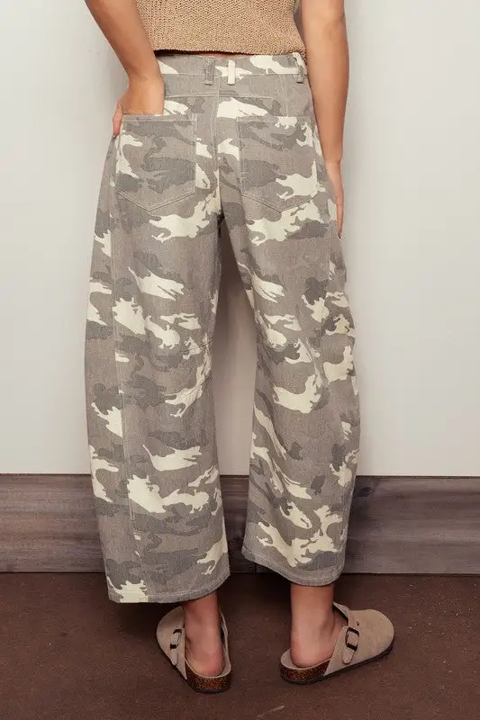 Camo Print Denim Jeans