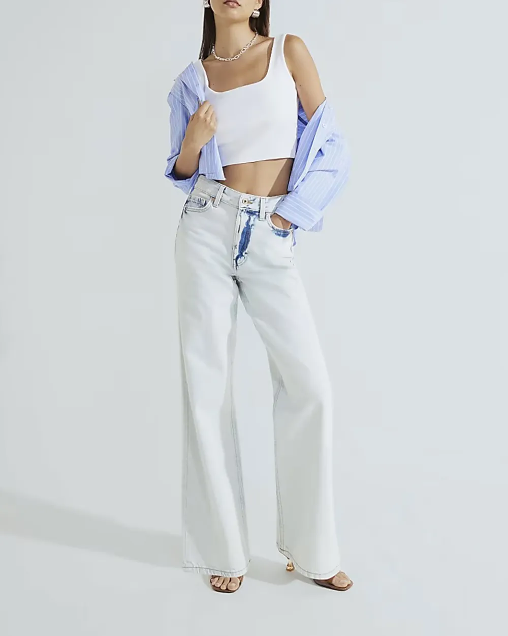 Pure Cotton Multi-Pocket Practical Versatile Jeans