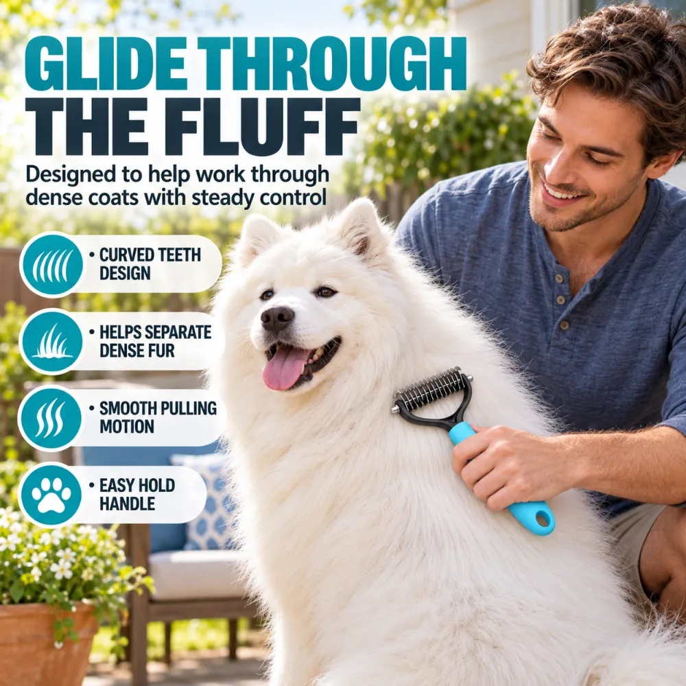 Knotting and knotting pet specific grooming tool