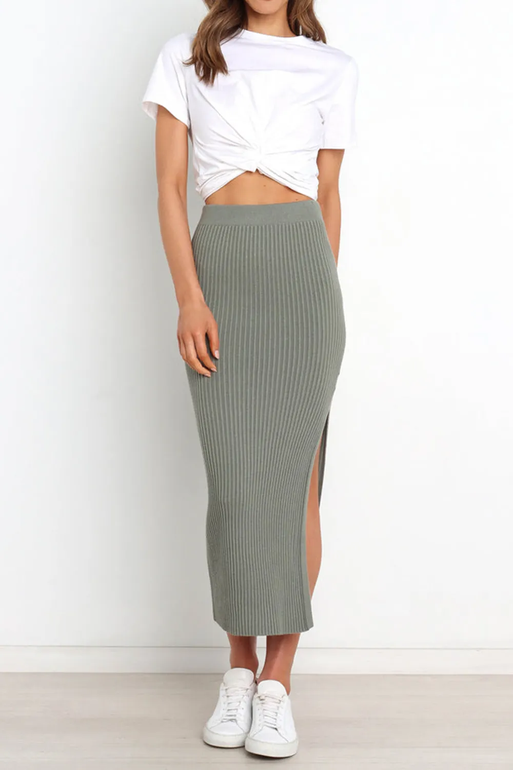 BOWEN SKIRT - OLIVE