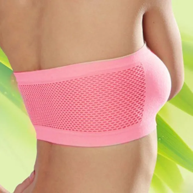 Women Breathable Non-padded Strapless Full Cup Bandeau